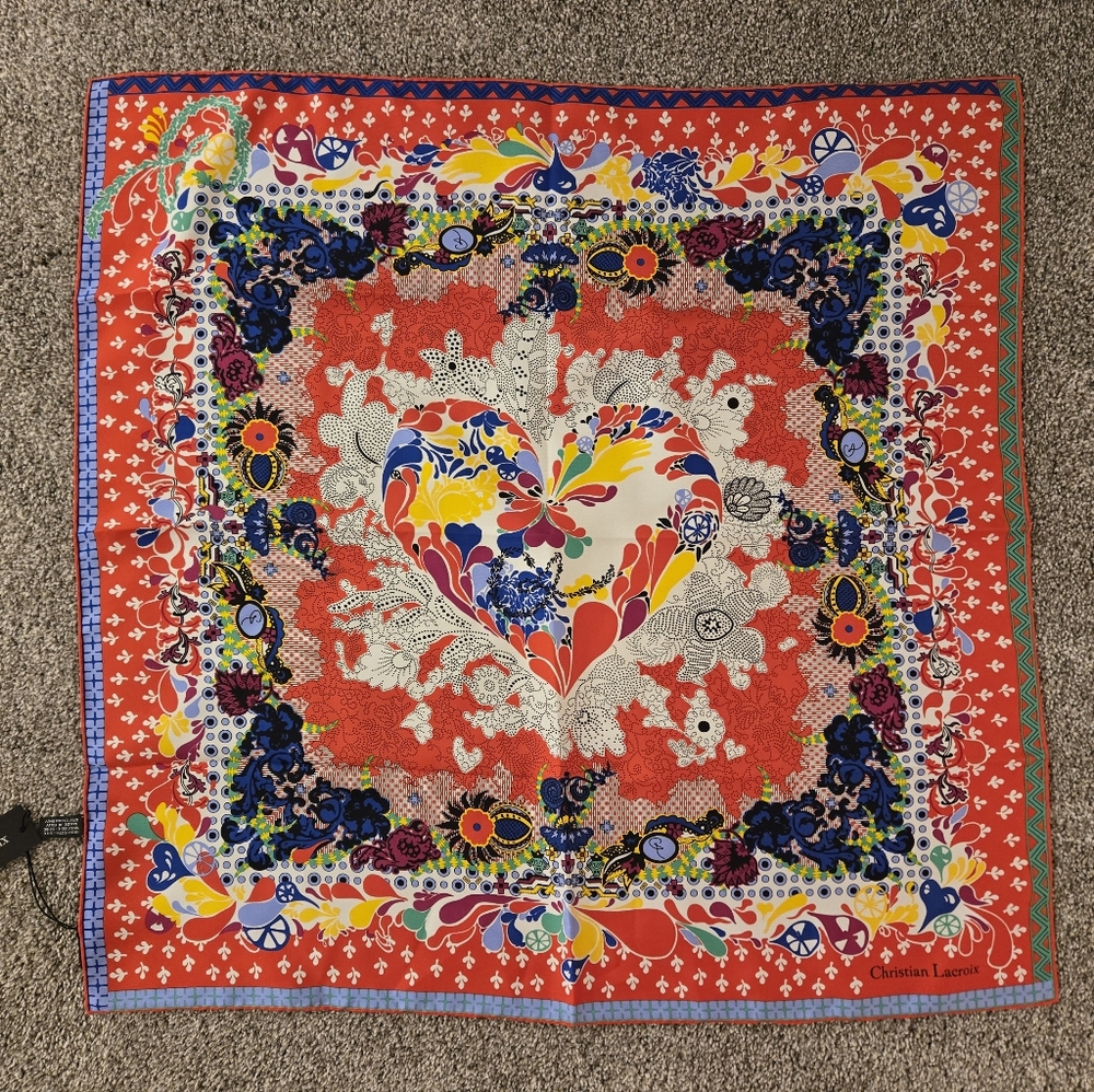 NWT Christian Lacroix Silk Scarf